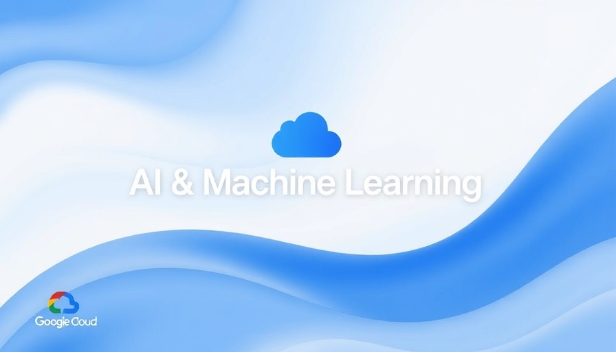 Abstract gradient with AI & Machine Learning text, Google Cloud.