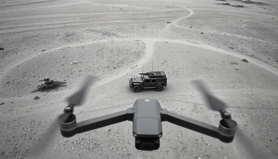 Surveillance view of military vehicle in barren landscape during Russian assault at Siversk