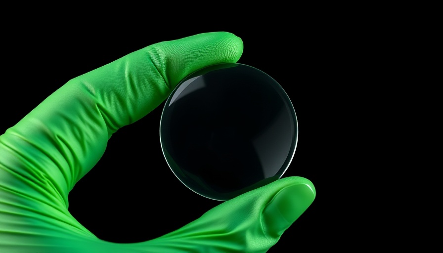 Close-up of glass sensor held by gloved hand for Einstein Telescope.