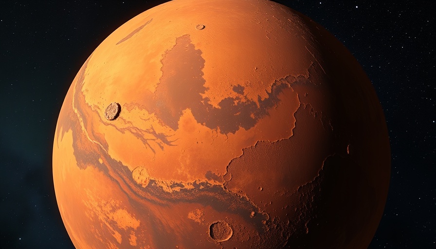 Surface of Mars highlighting terrain, Mars water debate.