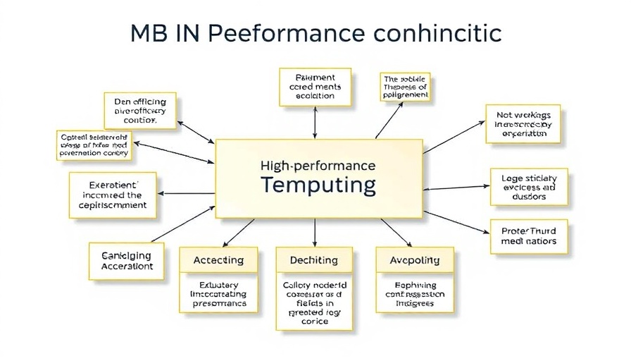 Diagram of high-performance computing concepts with labeled boxes.