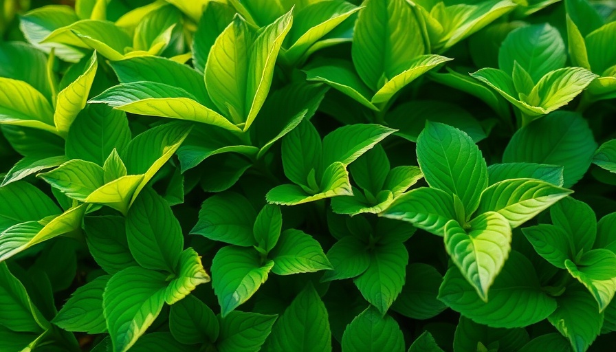 Vibrant green leaves with overlapping patterns in sunlight, gene-edited crops regulations concept.