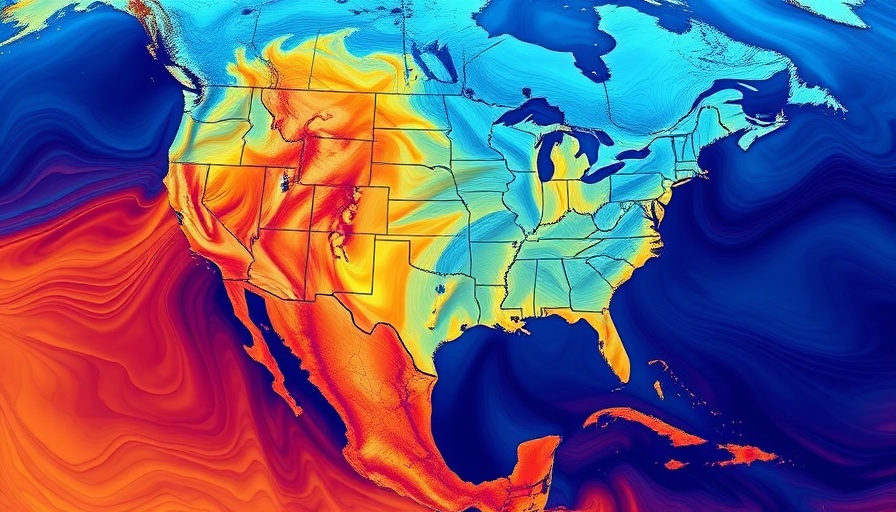 Map showing atmospheric waves data release with vivid colors.