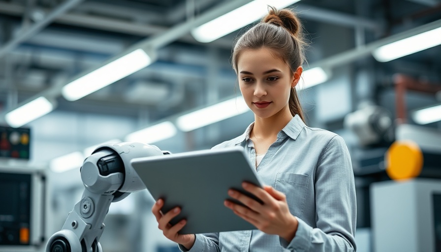Robot performance evaluation in a tech lab with a young woman.