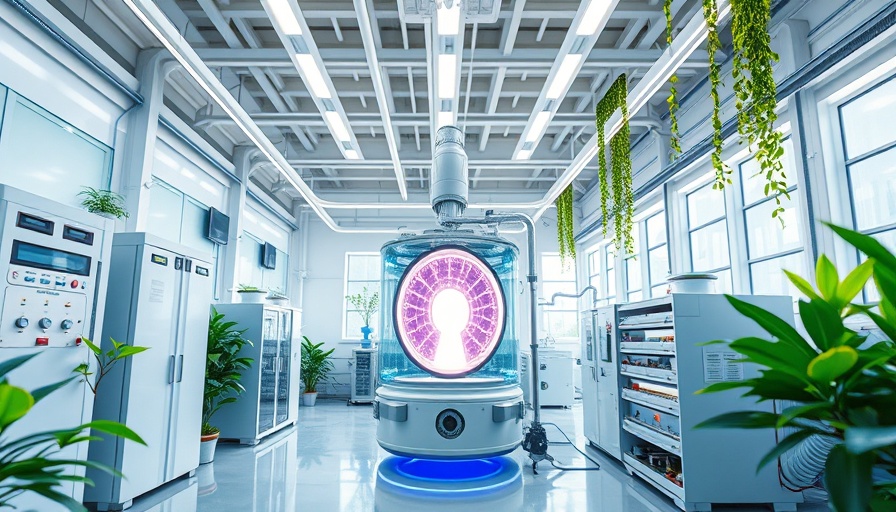 Futuristic setup of a quantum light source for biogas production.