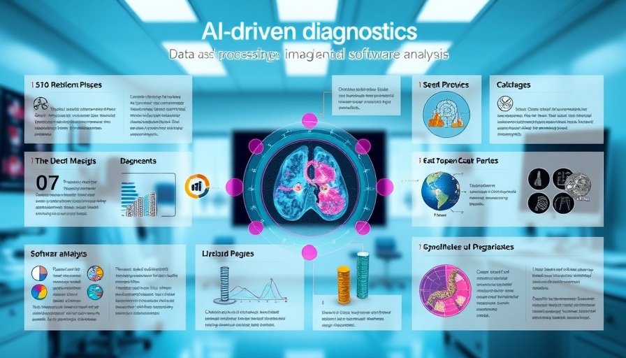 AI-driven software diagnostics for Parkinson's, informational infographic.