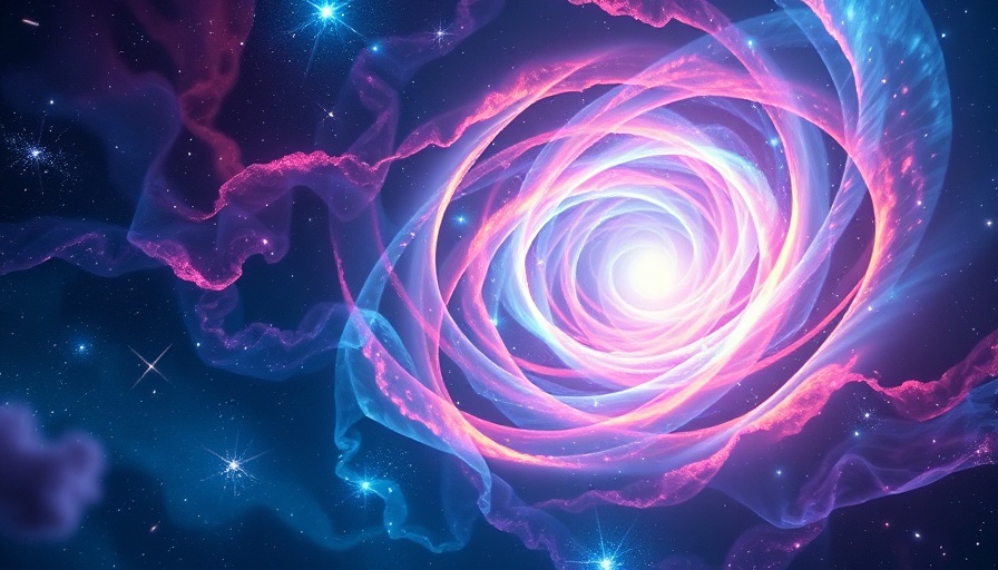 Abstract cosmic vortex representing dark energy.