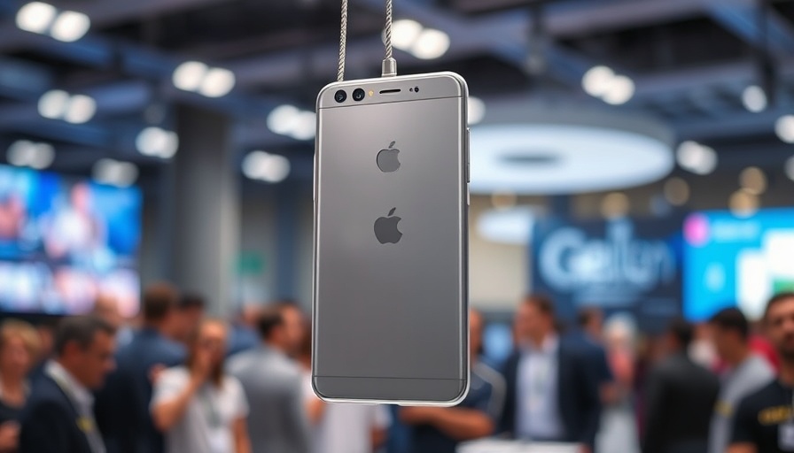 Silver smartphone display at tech event for Galaxy S25 Edge promotional bundle.