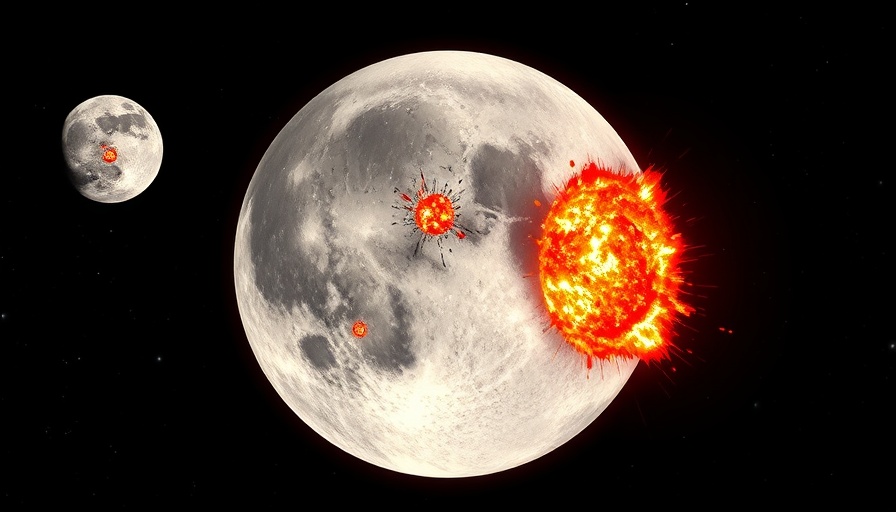 Illustration of 4.25 billion-year-old lunar impact, Chang'e-6 mission.