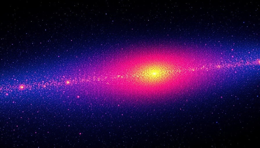 Colorful cosmic microwave background radiation map with temperature fluctuations