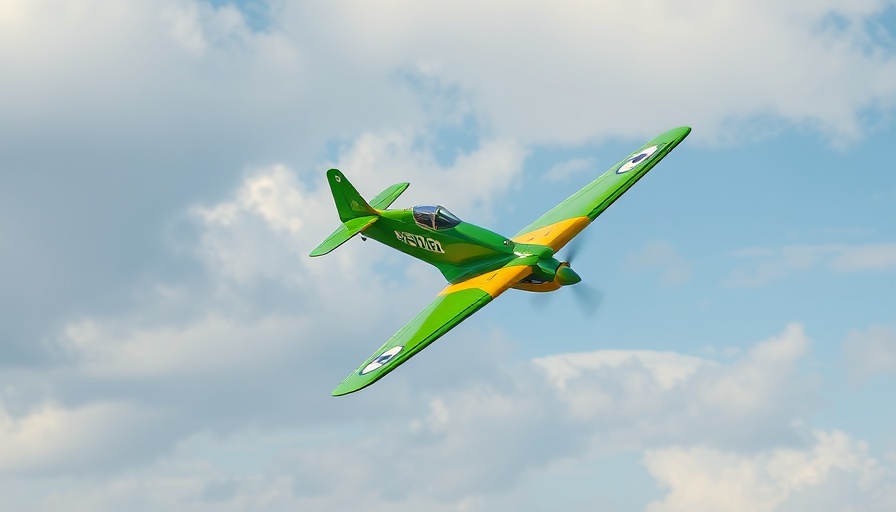 Vibrant green aircraft in flight representing aerospace defense