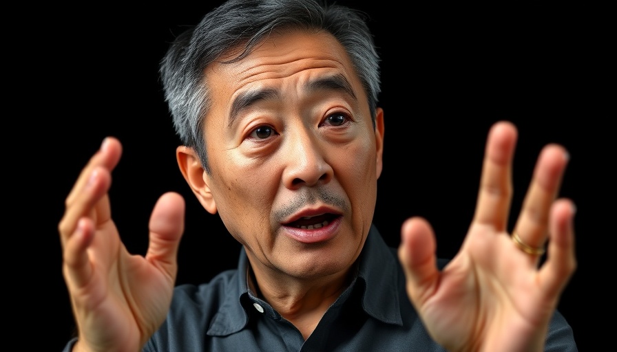 Focused man discussing foods that feed cancer cells, gesturing passionately.