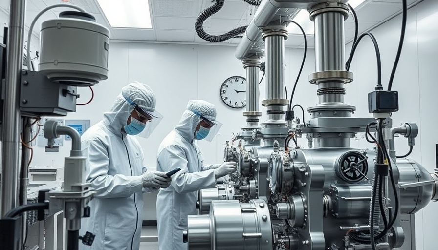 Technicians assembling atomic clock ensemble in space laboratory.
