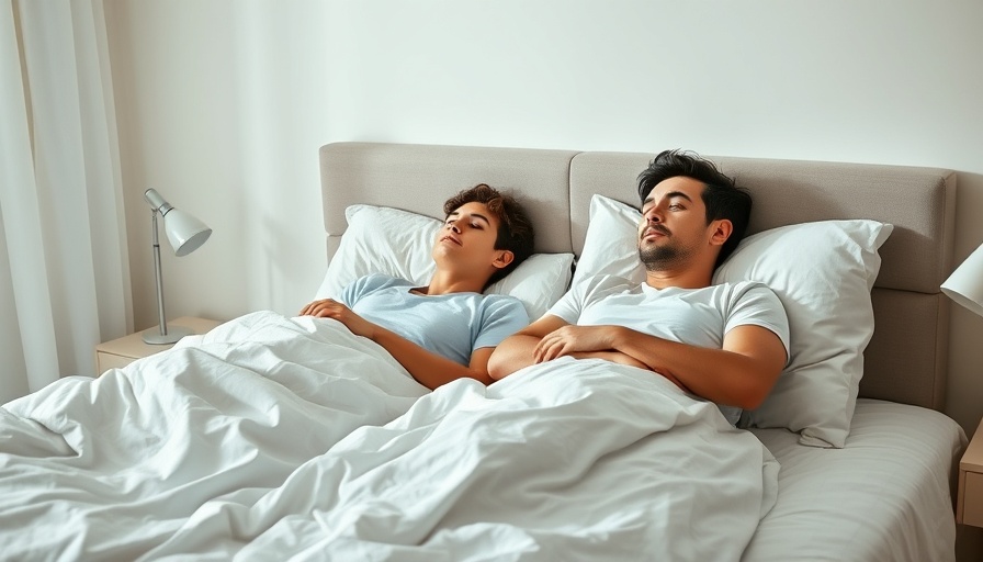 Couple in bed, illustrating sleep apnea symptoms and treatment.