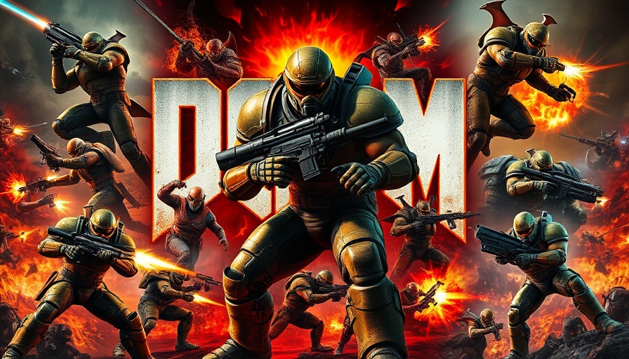 Iconic Doom games artwork showcase.