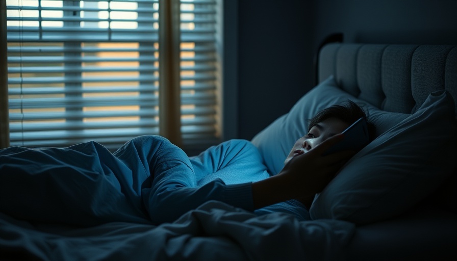 Person using a smartphone in bed highlights screen use insomnia risk.