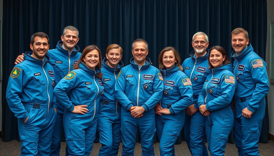 Astronauts in blue uniforms for Boeing Starliner mission
