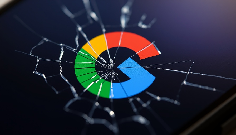 Symbolic image of Gmail Account Deletion with cracked Google logo.