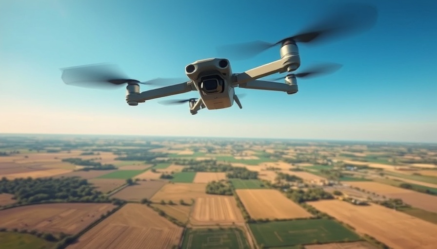 Drone interception technology in action over fields.