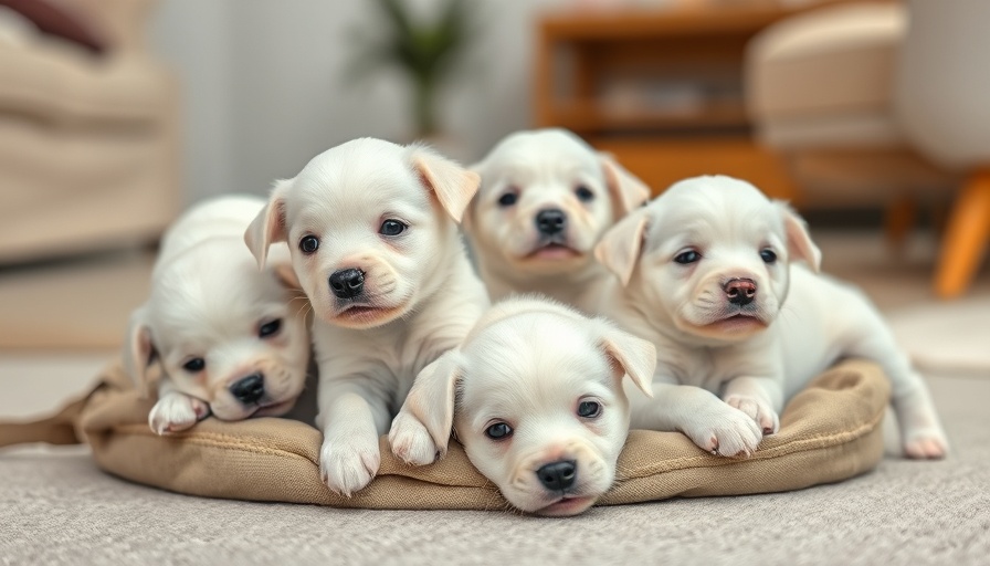 Adorable puppies playing, symbolizing genetic engineering.
