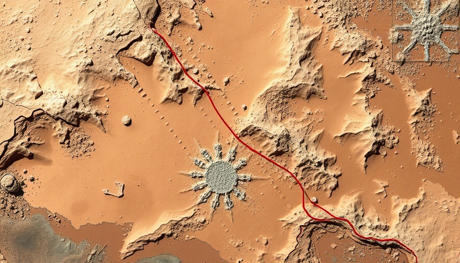 Visual localization map of Mars exploration path.