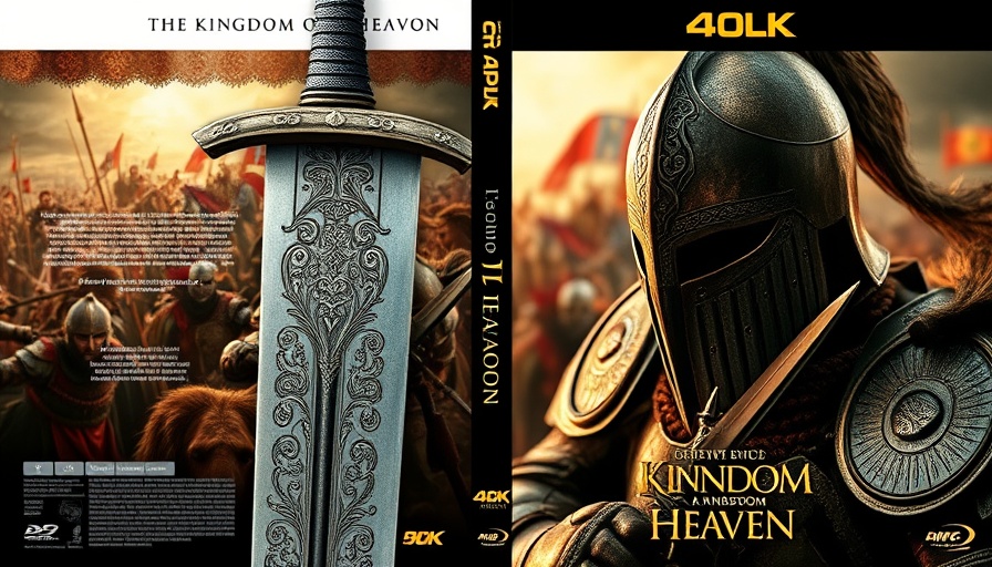 Kingdom of Heaven 4K Blu-Ray release cover and discs.