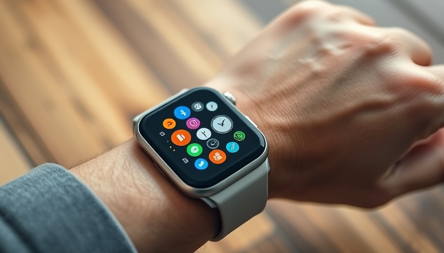 Smartwatch displaying apps, focus on patient attitudes to devices.