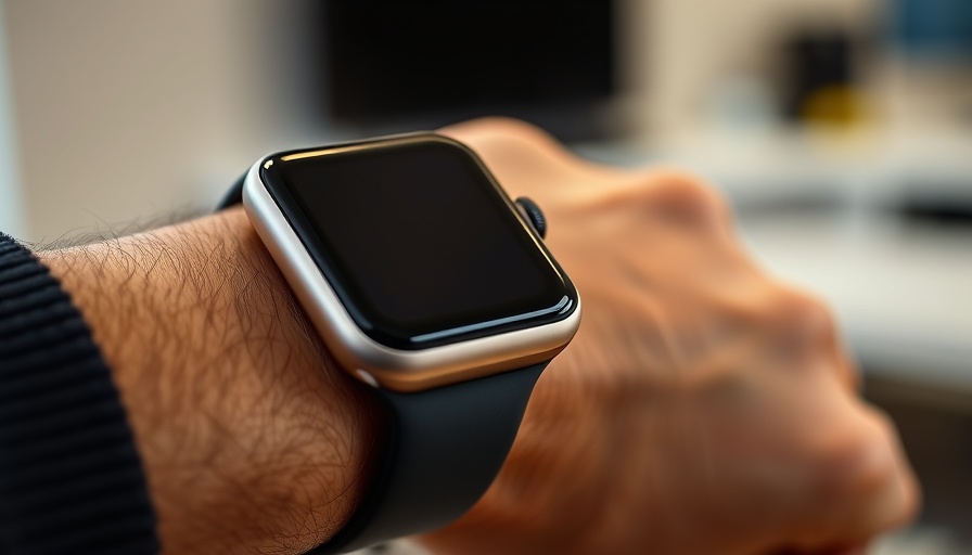 Close-up of an Apple Watch on wrist, alarms in silent mode