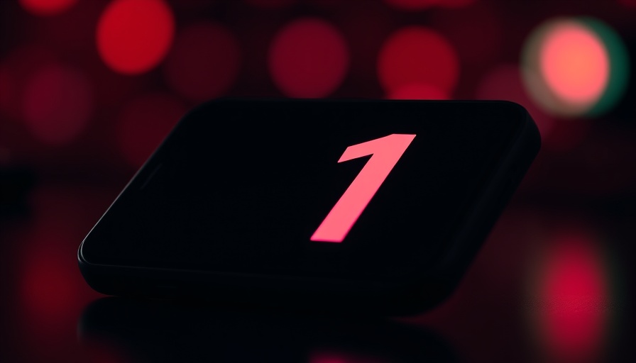 Smartphone showing colorful number with red background for Gemini AI Subscription Levels.
