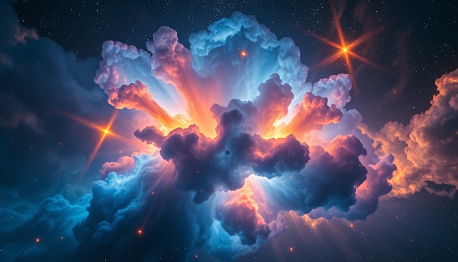 Colorful nebula captured by Hubble Space Telescope, vibrant space scene.