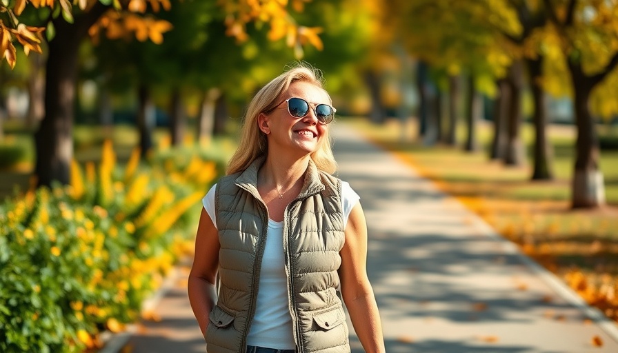 Walking Meditation Benefits: Woman enjoying a mindful walk in a park.