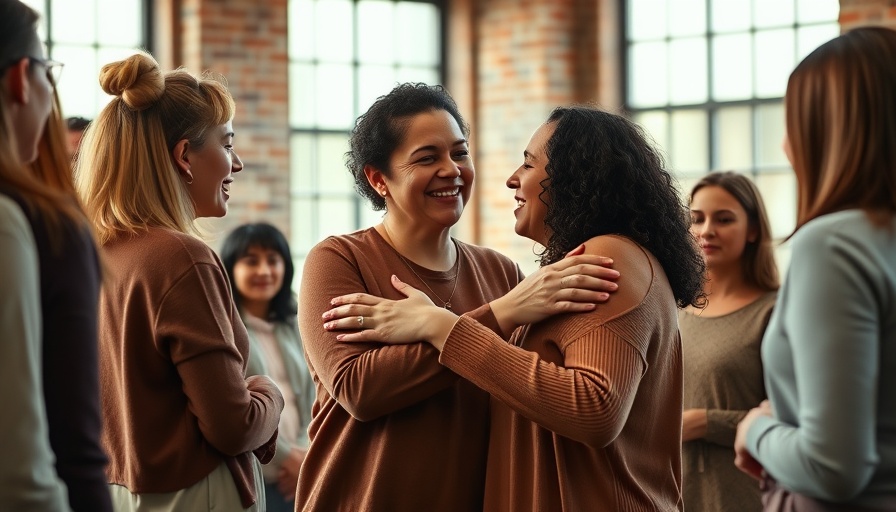 Group mental health activities in a supportive circle