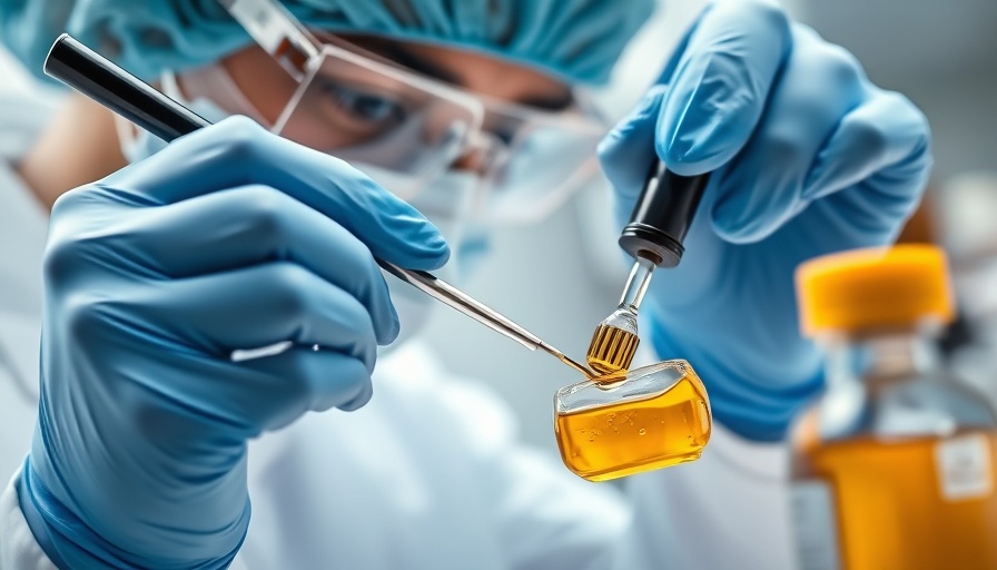 DNA testing honey fraud in lab with scientist.