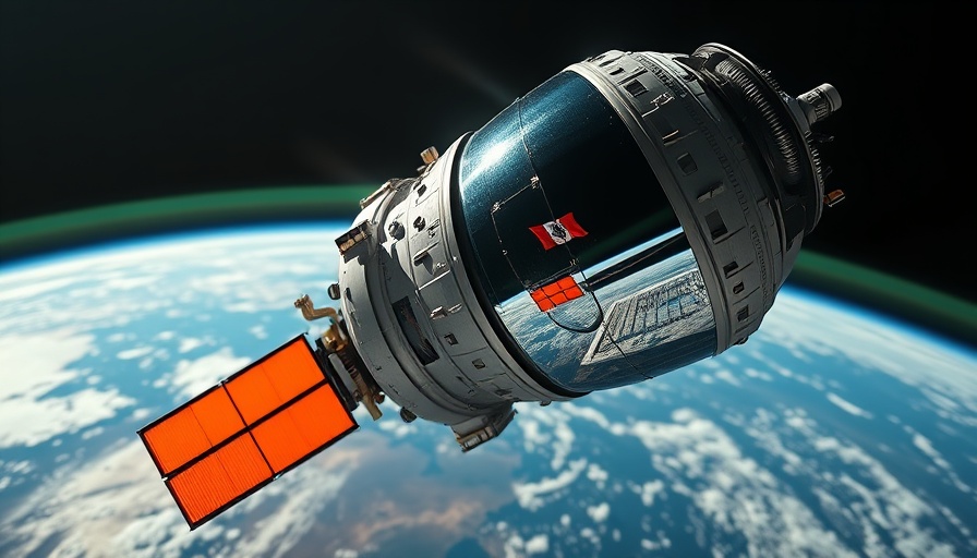 European private reentry capsule orbiting Earth, close-up view.
