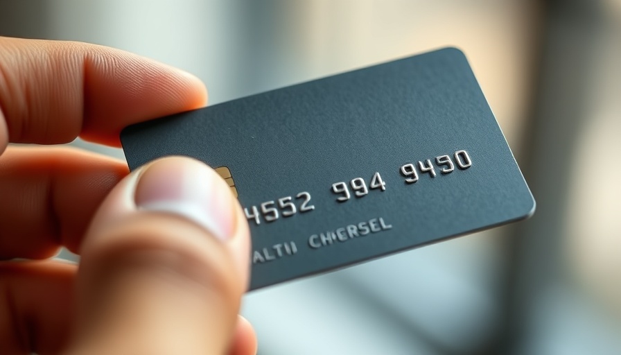 Close-up of hand with credit card, AI agents for online shopping concept.