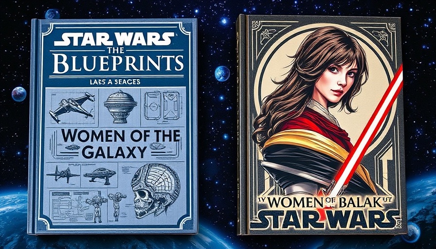 Upcoming Star Wars books cover featuring 'The Blueprints' and 'Women of the Galaxy'.