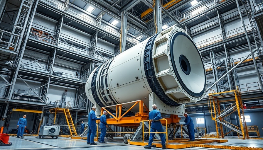 NASA Artemis 2 moon rocket assembly with team of engineers at facility.