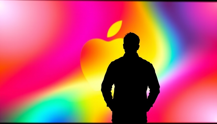 Silhouette with colorful Apple logo, Apple App Store Tax Collapse.