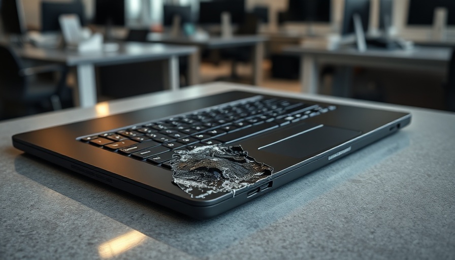 Damaged Chromebook showing burn marks, TikTok Chromebook Challenge Risks.