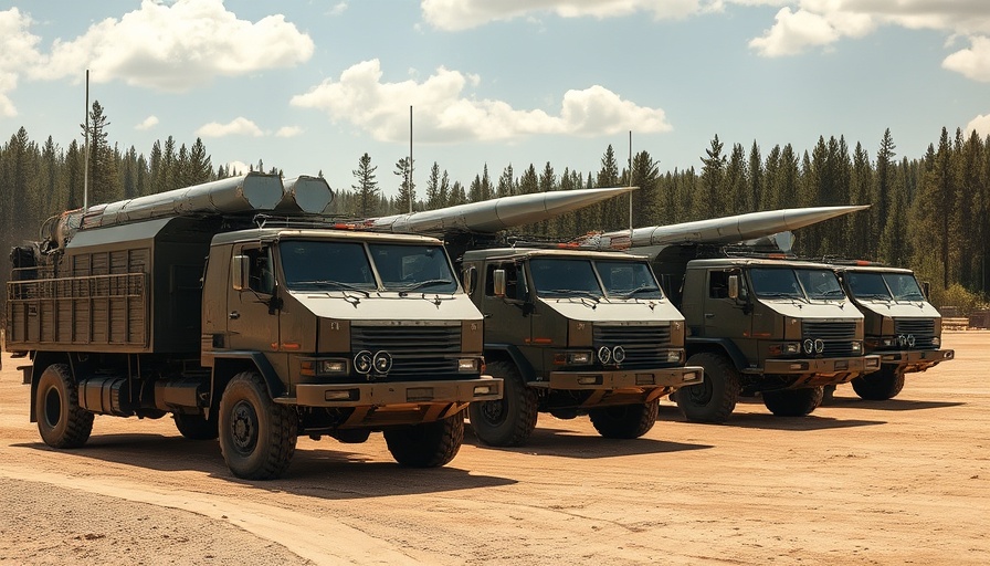 Armored military truck with missiles in a field for Ukraine Drone Defense System.