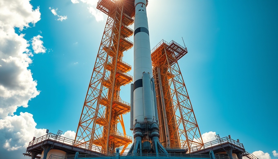 SpaceX Starship test flight igniting on launch platform, blue sky.