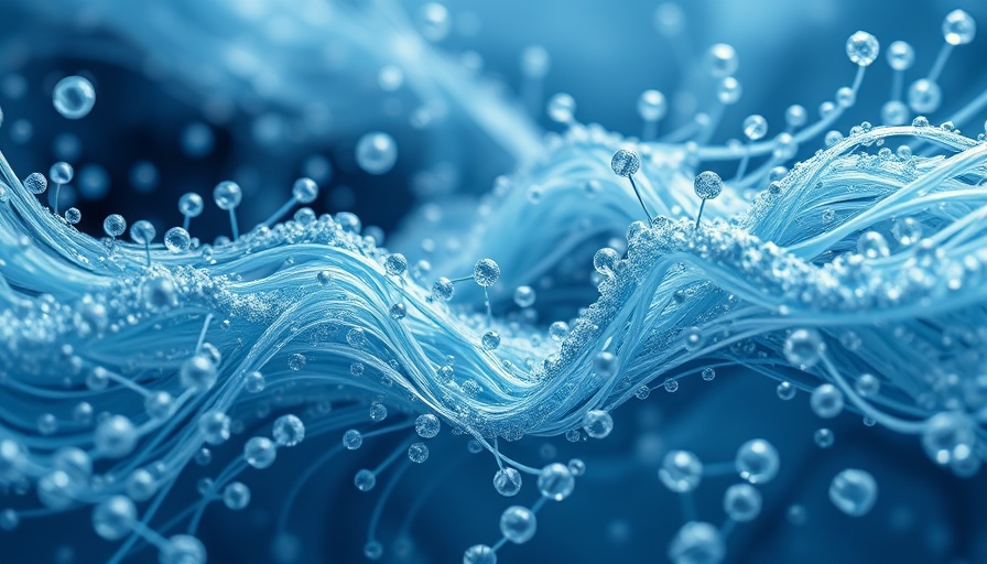 Scientific illustration of ocean microbes in motion.