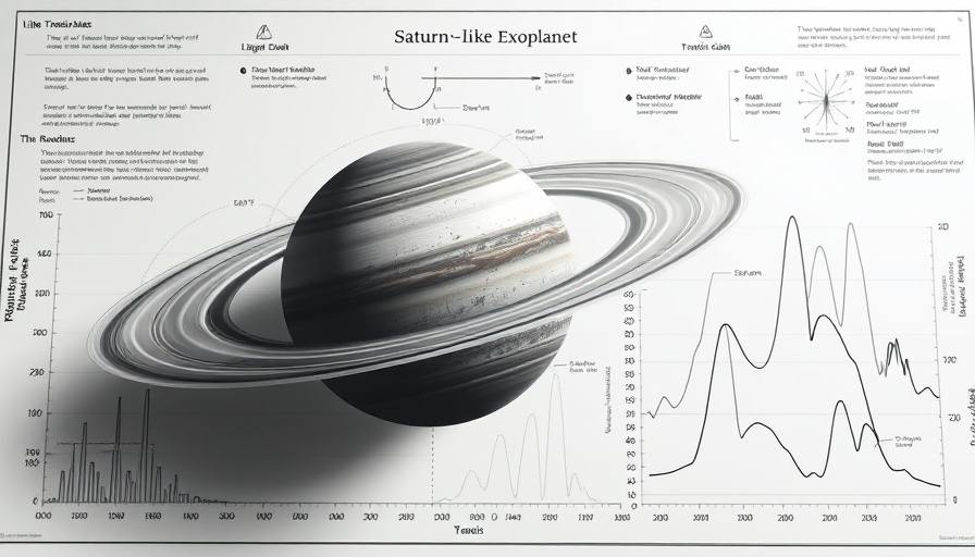 Saturn-like exoplanet light curves and transit data charts.
