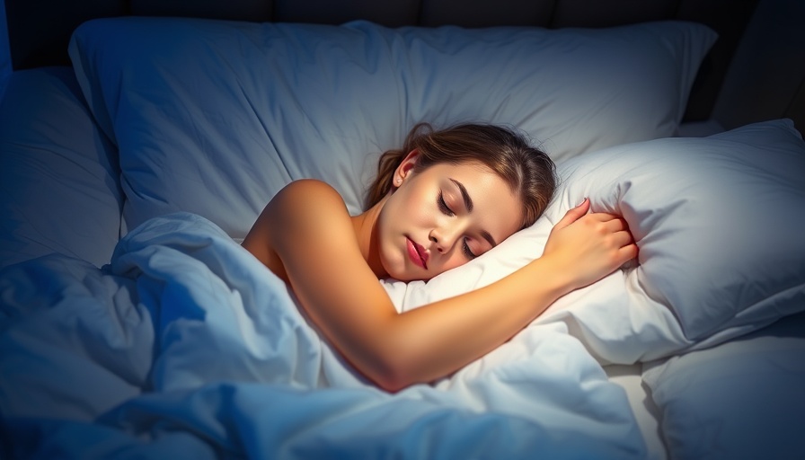 Serene young woman sleeping peacefully, promoting an online sleep course.