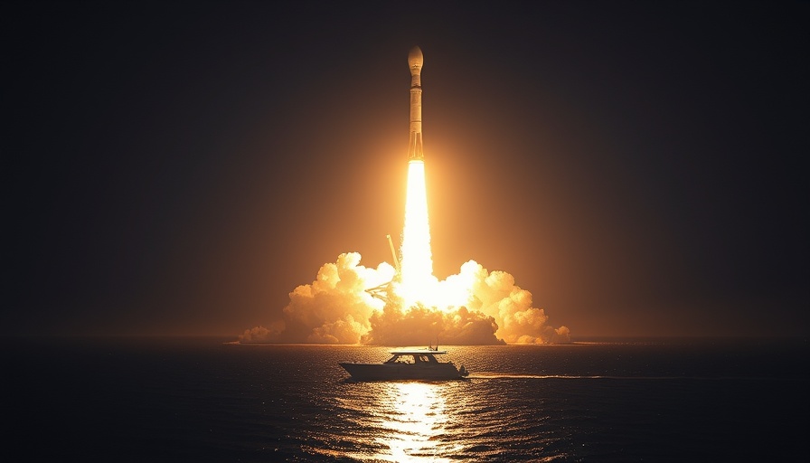 SpaceX Starship Flight 8 explosion illuminating night sky over ocean.