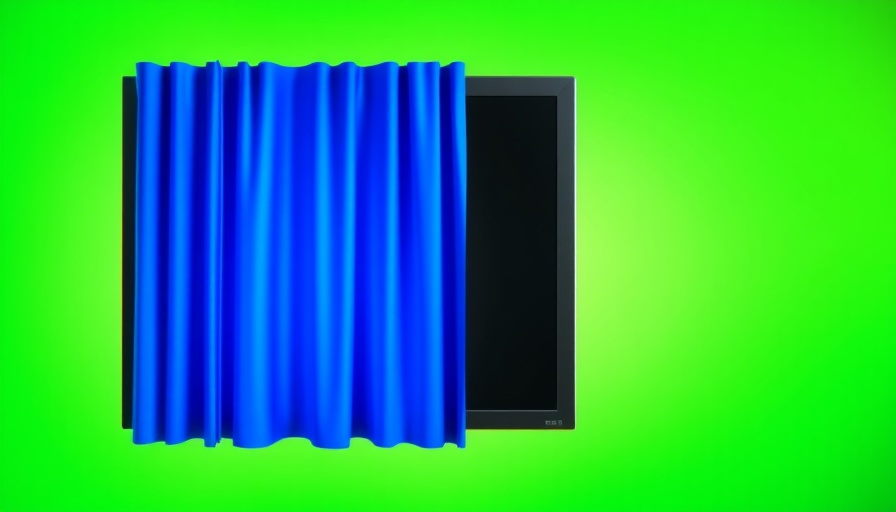 Digital window with blue curtains symbolizing data protection.