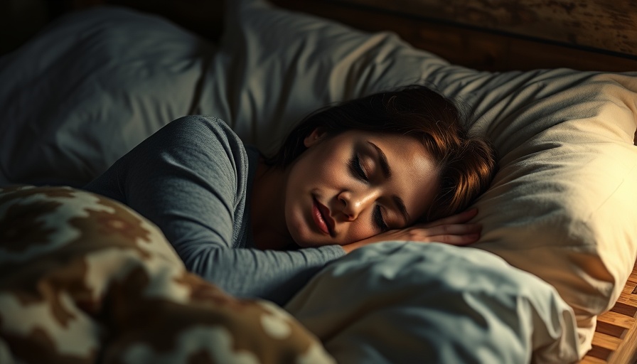 Sleeping woman peacefully resting, highlighting sleep duration.