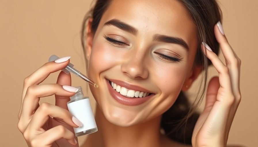 Applying glycolic acid serum for skin care routine.