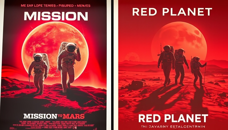 Space innovation movies: 'Mission to Mars' and 'Red Planet' posters.