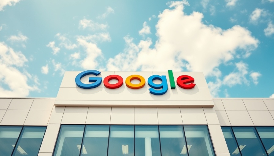 Google logo on building facade, reflecting AI trends.